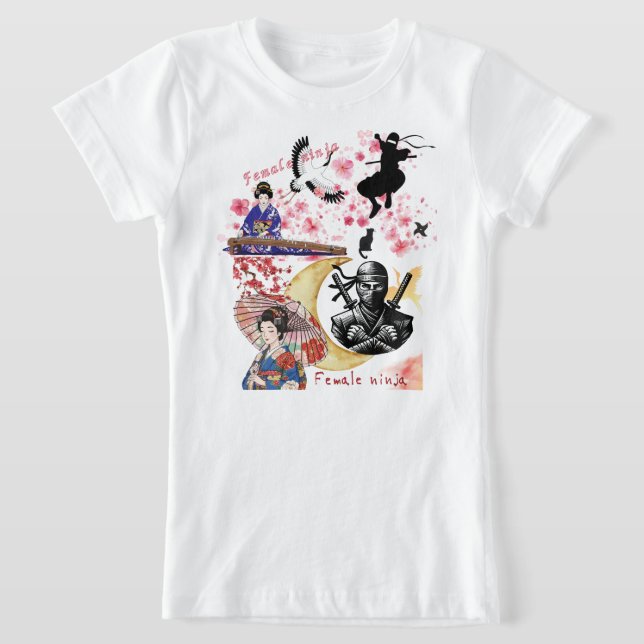 Heritage Stealth: Vintage Kunoichi Graphic Tee (Laydown)
