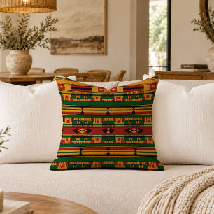 Heritage Tribal African Throw Pillow Design Art