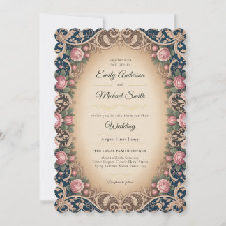 Heritage | Victorian Rococo Rose Elegance Invitation