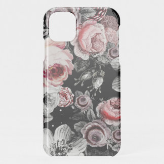 Heritage Vintage rose Floral Pattern iPhone 11 Case