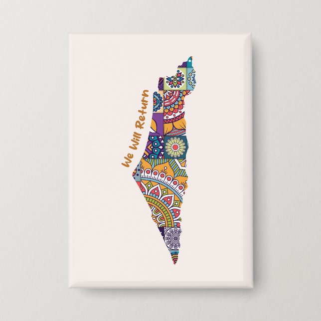  Heritage Within the Map of Palestine Button (Front)
