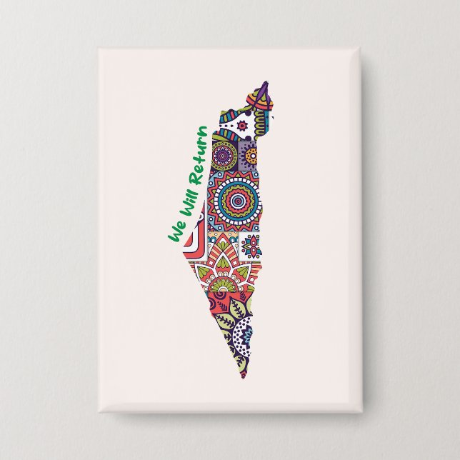  Heritage Within the Map of Palestine Button (Front)