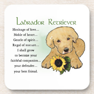 Heritage Yellow Lab Puppy Gifts Beverage Coaster