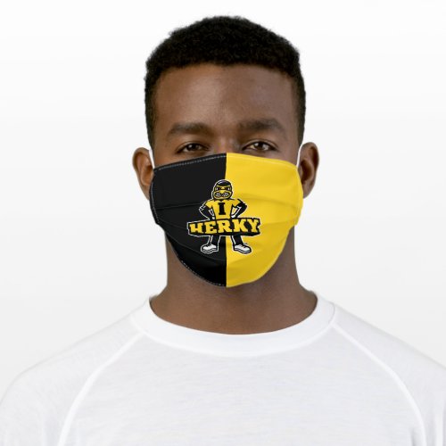 Herky  Iowa Mascot Colorblock Adult Cloth Face Mask