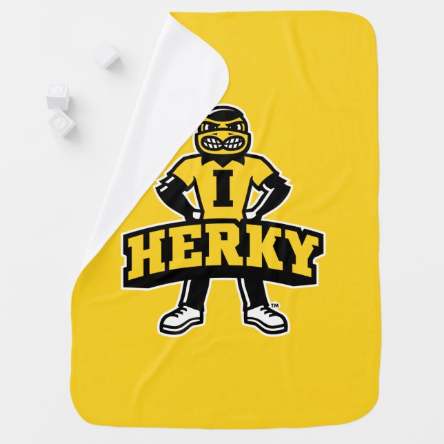 Herky Mascot Baby Blanket (In Situ)