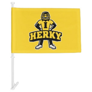 Herky Mascot Car Flag