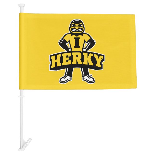 Herky Mascot Car Flag (Front)