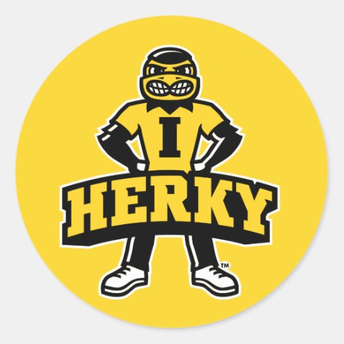 Herky Mascot Classic Round Sticker