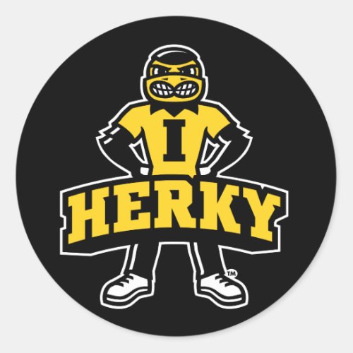 Herky Mascot Classic Round Sticker