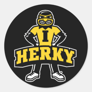 Herky Mascot Classic Round Sticker