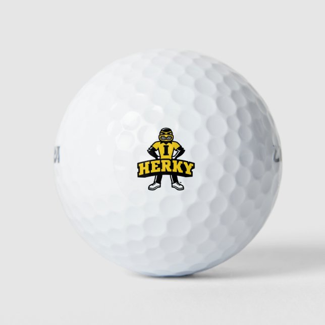 Herky Mascot Golf Balls (Front)