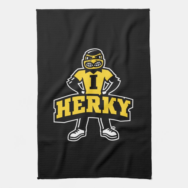 Herky Mascot Kitchen Towel (Vertical)