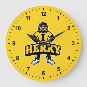 Herky Mascot Large Clock