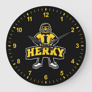 Herky Mascot Large Clock