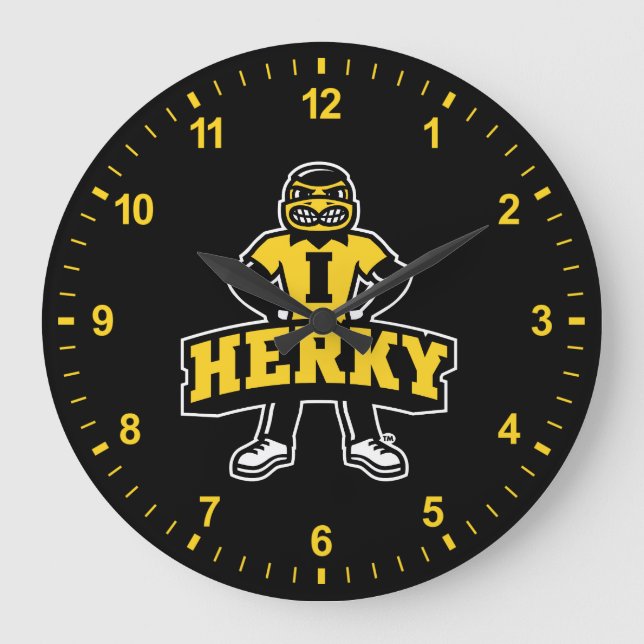 Herky Mascot Large Clock (Front)