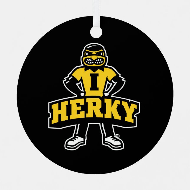 Herky Mascot Metal Ornament (Front)