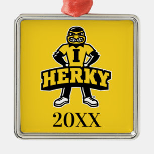Herky Mascot Metal Ornament