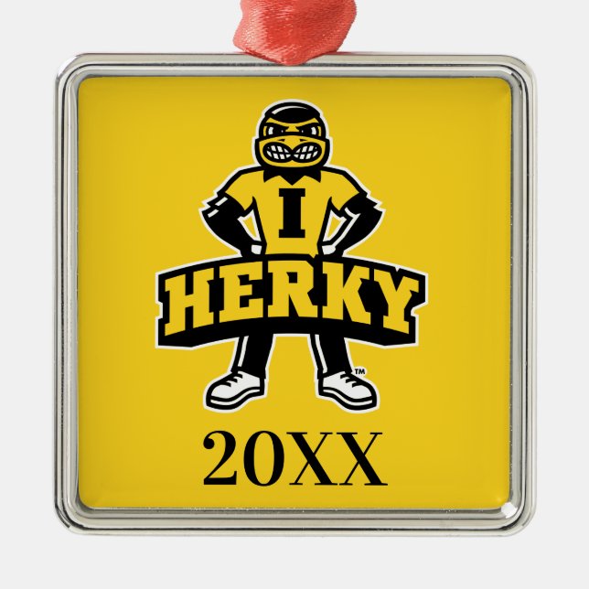 Herky Mascot Metal Ornament (Front)
