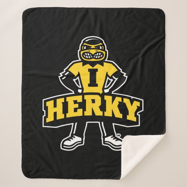 Herky Mascot Sherpa Blanket (Front)