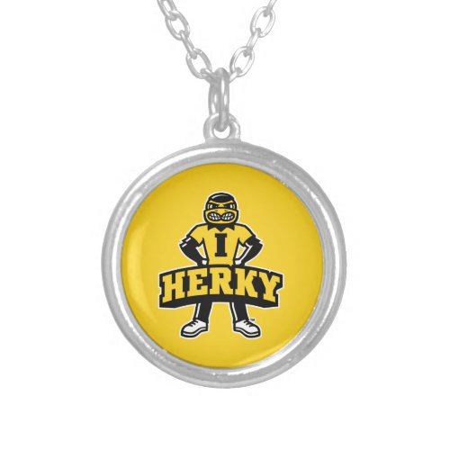 Herky Mascot Silver Plated Necklace