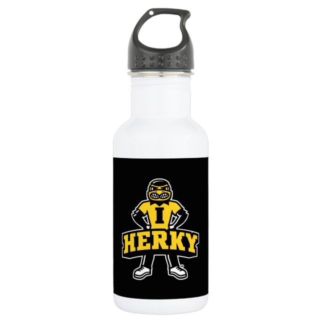 Herky Mascot Stainless Steel Water Bottle (Front)