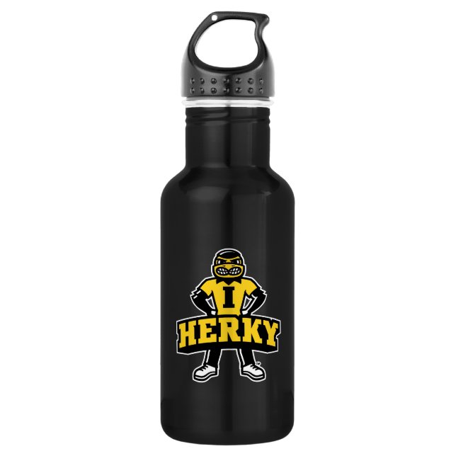 Herky Mascot Stainless Steel Water Bottle (Front)