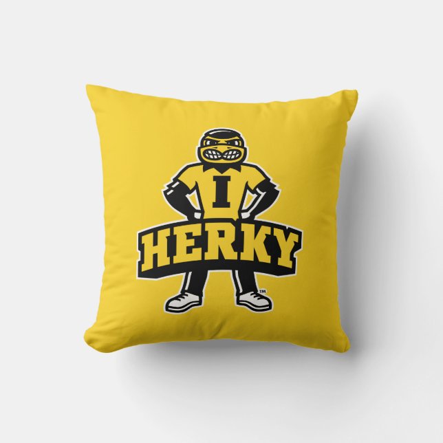 Herky Mascot Throw Pillow (Front)