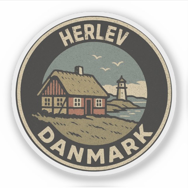 Herlev, Denmark Danmark  Sticker (Front)