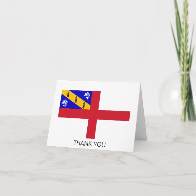 Herm Flag Letterpress Thank You Card (Front)