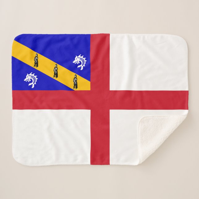 Herm Flag Sherpa Blanket (Front (Horizontal))