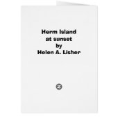 HERM ISLAND AT SUNSET CARDS (Back)