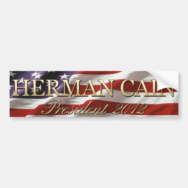 Herman Cain 2012 bumper sticker (Front)