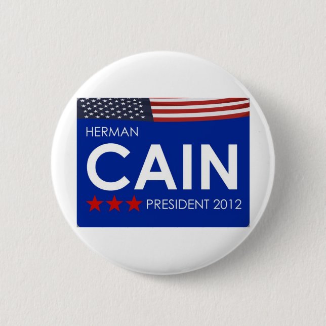 Herman Cain 2012 Pinback Button (Front)