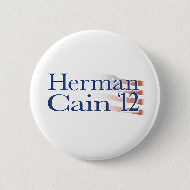 Herman Cain 2012 Pinback Button (Front)