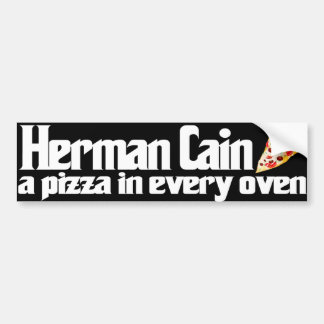 Herman Cain 2012 pizza bumper sticker