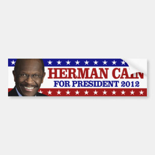 Herman Cain For President 2012 Bumper Sticker