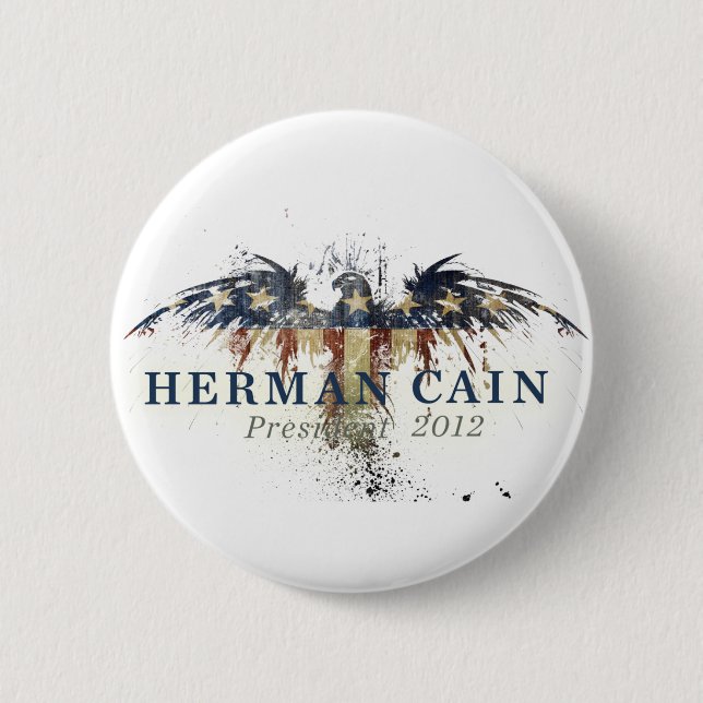 Herman Cain for President Pinback Button (Front)