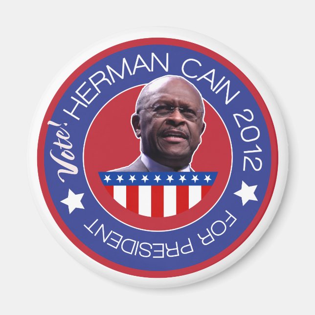 Herman Cain for US President 2012 Magnet (Front)