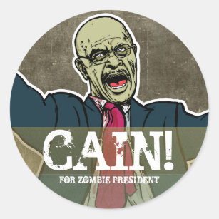 Herman Cain for Zombie President  Sticker