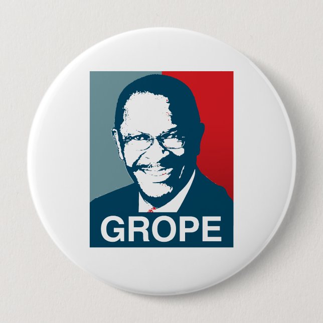 Herman Cain Grope Pinback Button (Front)