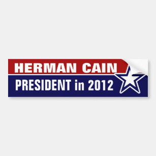 Herman Cain in 2012 Bumper Sticker