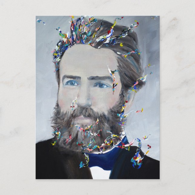 herman melville - oil portrait postcard (Front)