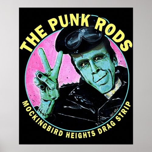 Herman Munster The Punk Rods  Poster