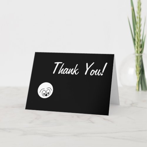 Herman Says Thank You blk  White Greeting Card