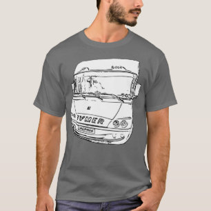 Herman the Hymer Motorhome Front Ink T-Shirt