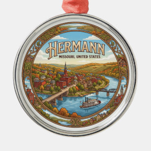 Hermann Missouri Metal Ornament