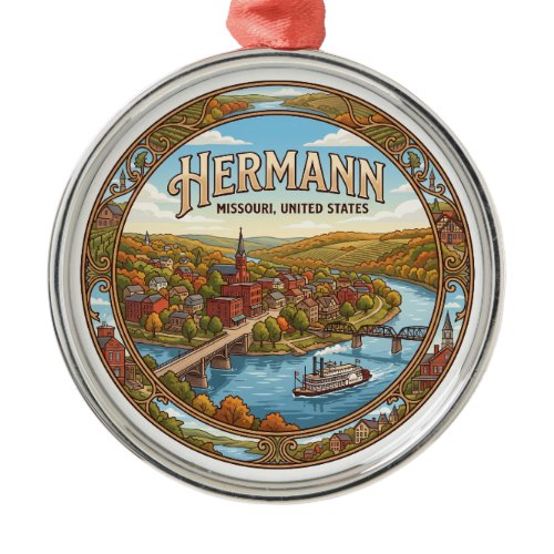 Hermann Missouri Metal Ornament