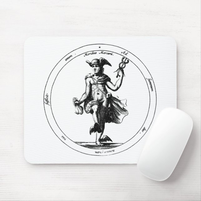 Hermes Alchemy Caduceus Mouse Pad (With Mouse)