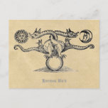 Hermes Bird Alchemy Postcard