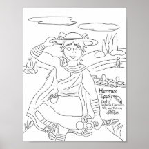 Hermes Coloring Page Print
